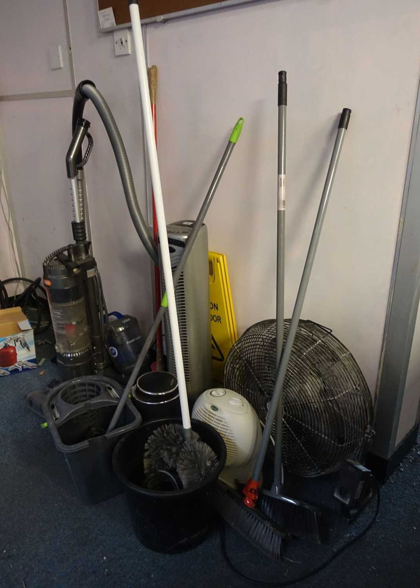 +VAT 2 Vax vacuum cleaners, 5 fans, 2 mops and contents of kitchen - Image 2 of 2