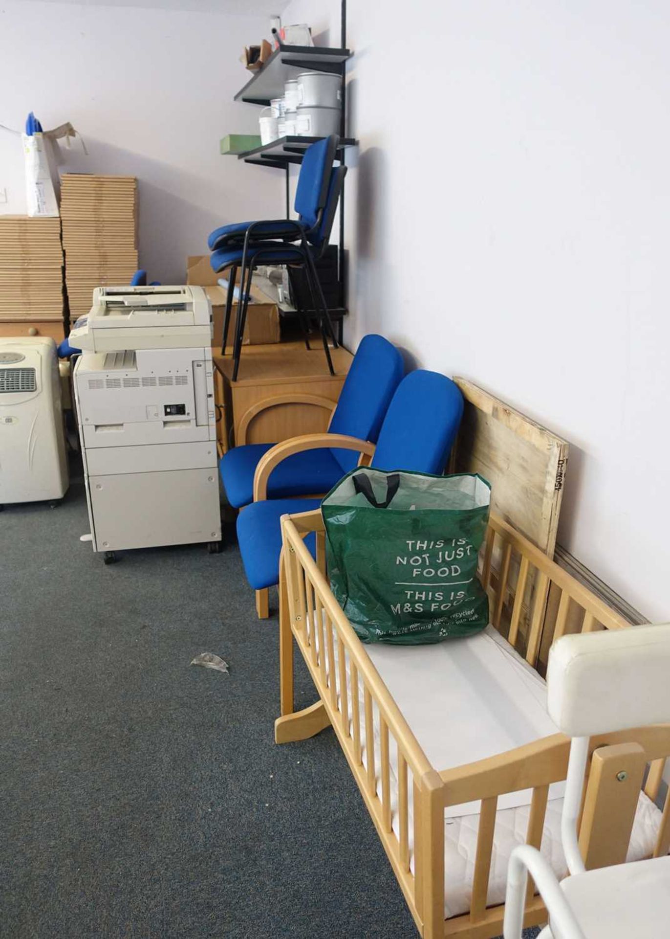 +VAT Contents of the rear storeroom behind print room to include; 8 assorted stacking chairs, 2 - Image 3 of 3