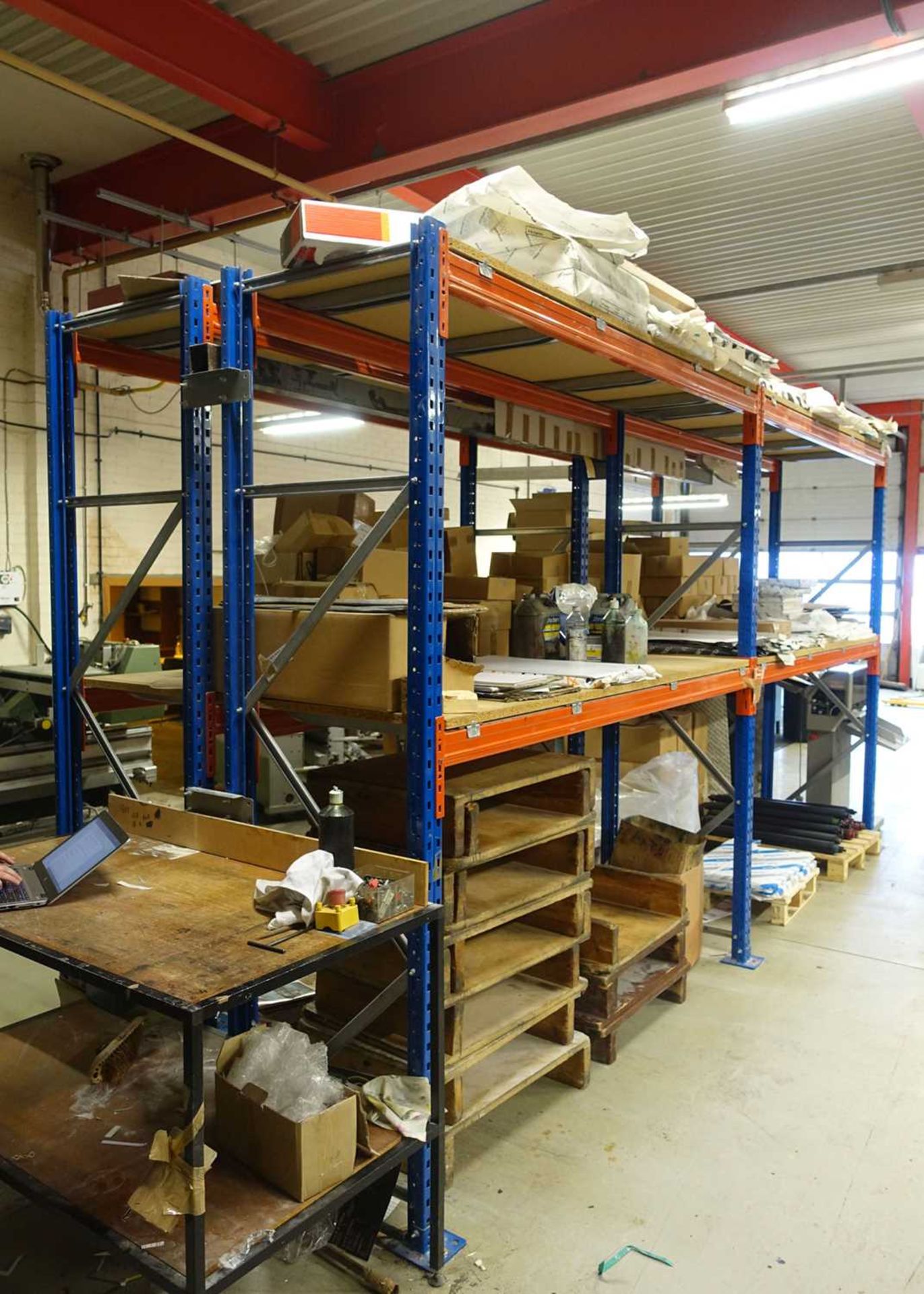 +VAT Qty of light duty pallet racking to include; 8 x blue 2.5m uprights and 22 orange x 3.3m - Image 2 of 2