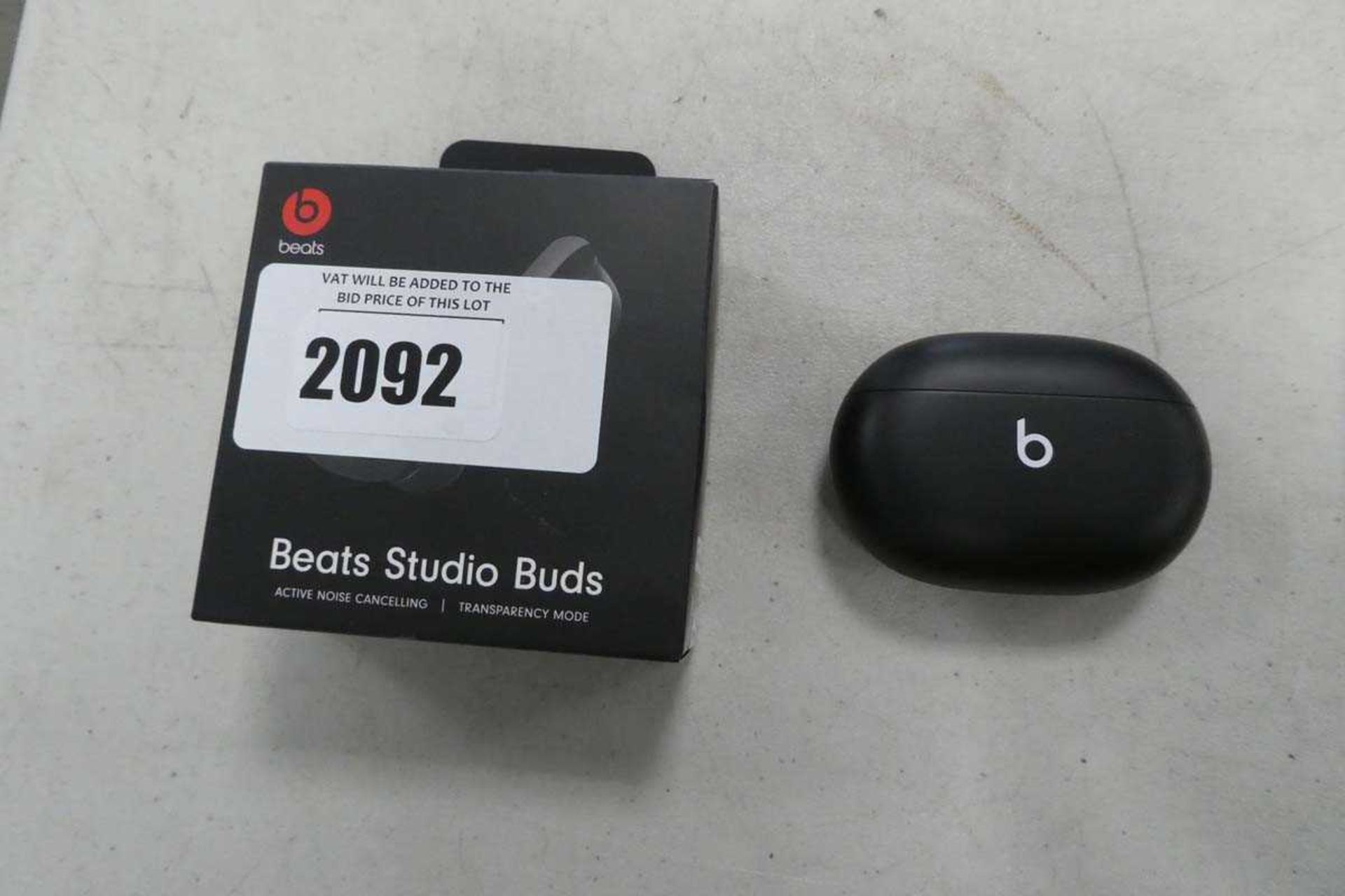 +VAT Beats Studio earbuds in box