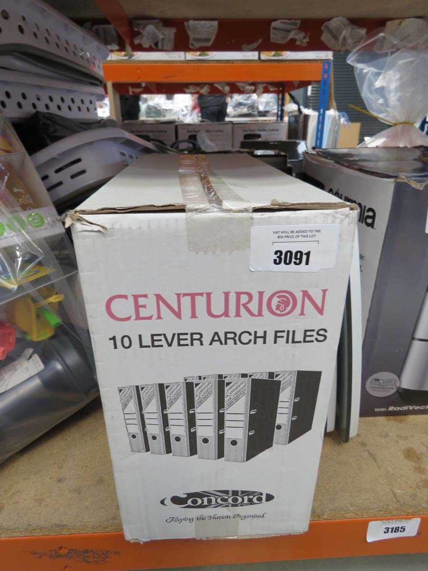 +VAT Box of lever arch files