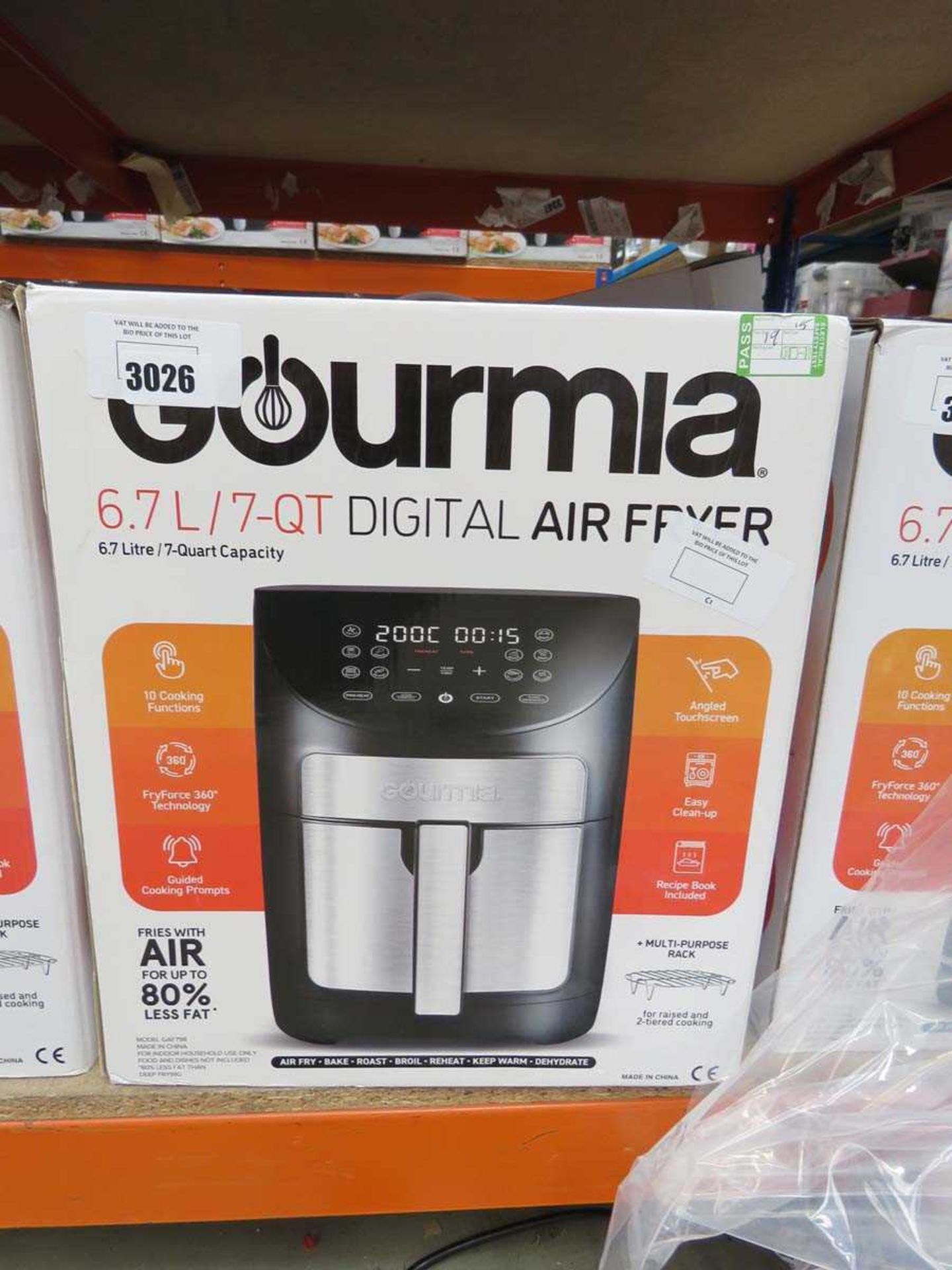 +VAT Gourmia 6.7L digital air fryer