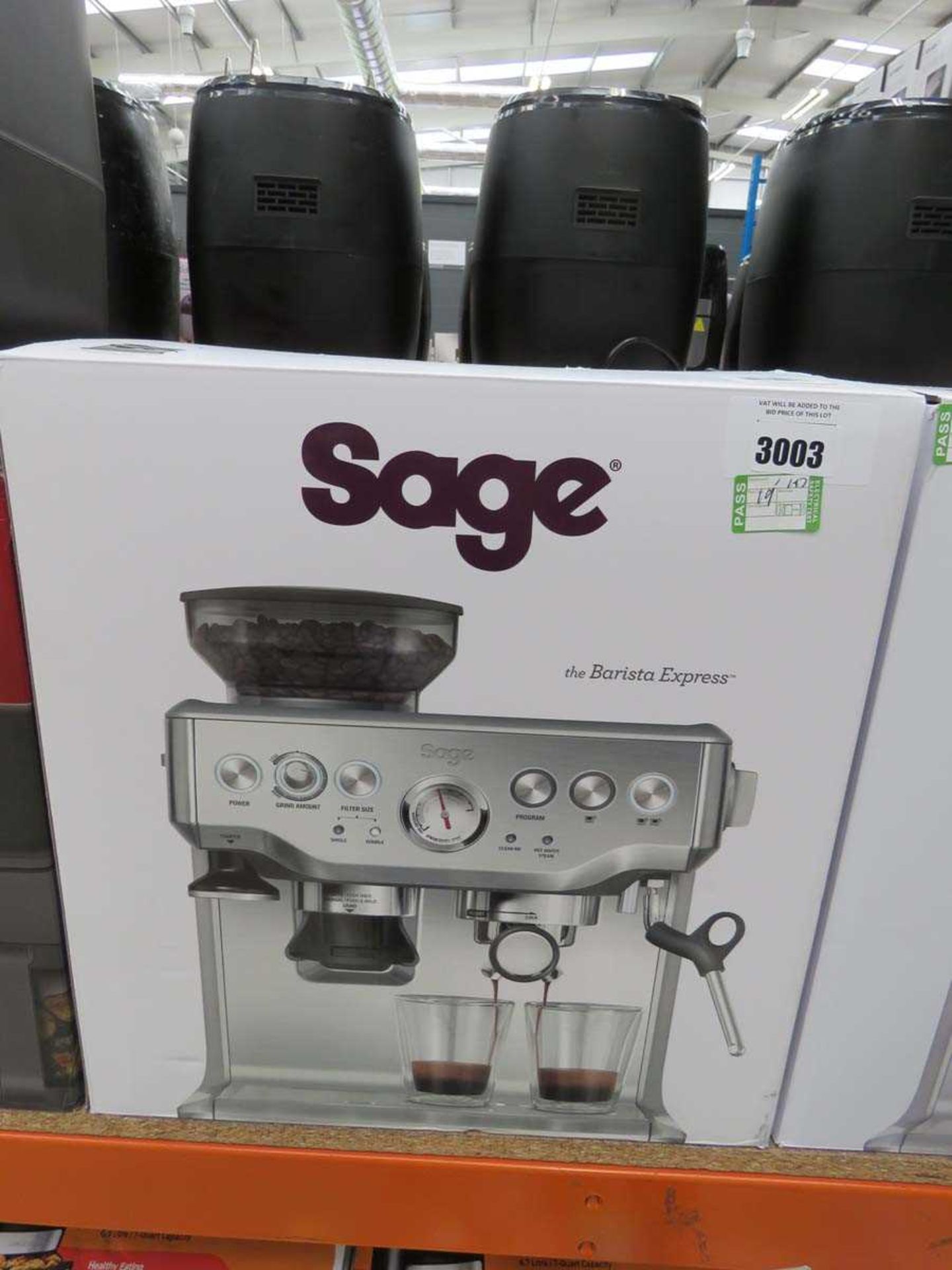 +VAT Sage Barista Express coffee machine