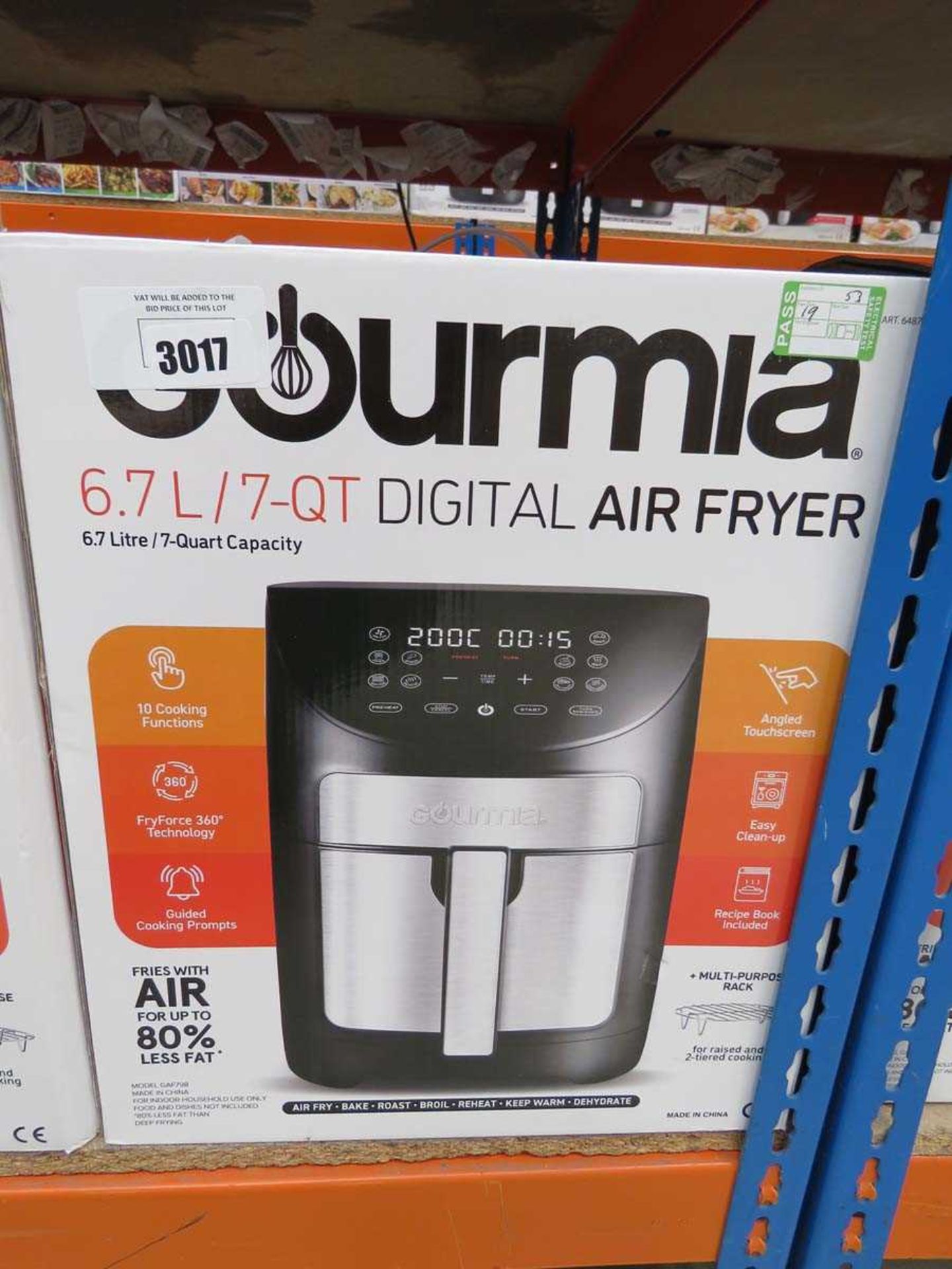 +VAT Gourmia 6.7L digital air fryer