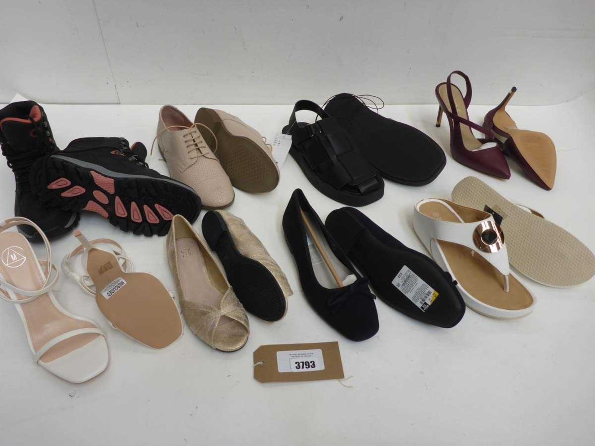 +VAT 7 pairs of ladies trainers, sandals & shoes including M&S, H&M, New Look etc in various sizes - Image 2 of 2