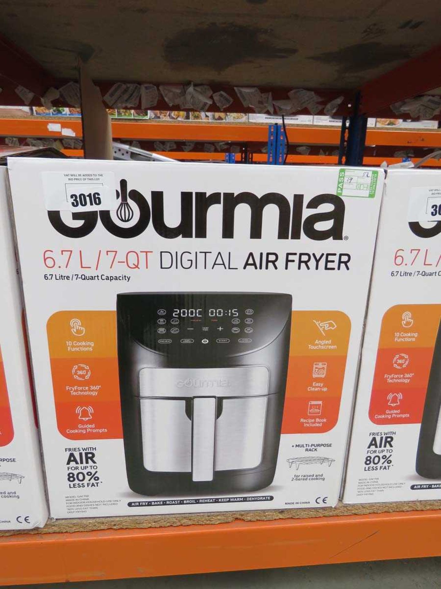 +VAT Gourmia 6.7L digital air fryer