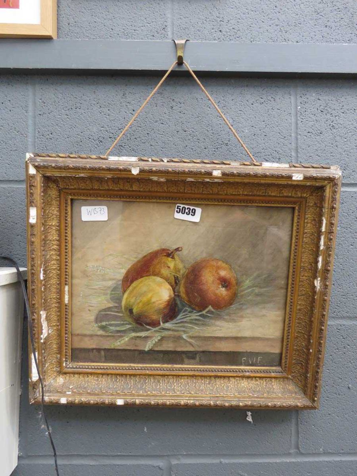 Framed and glazed picture of still life with fruit