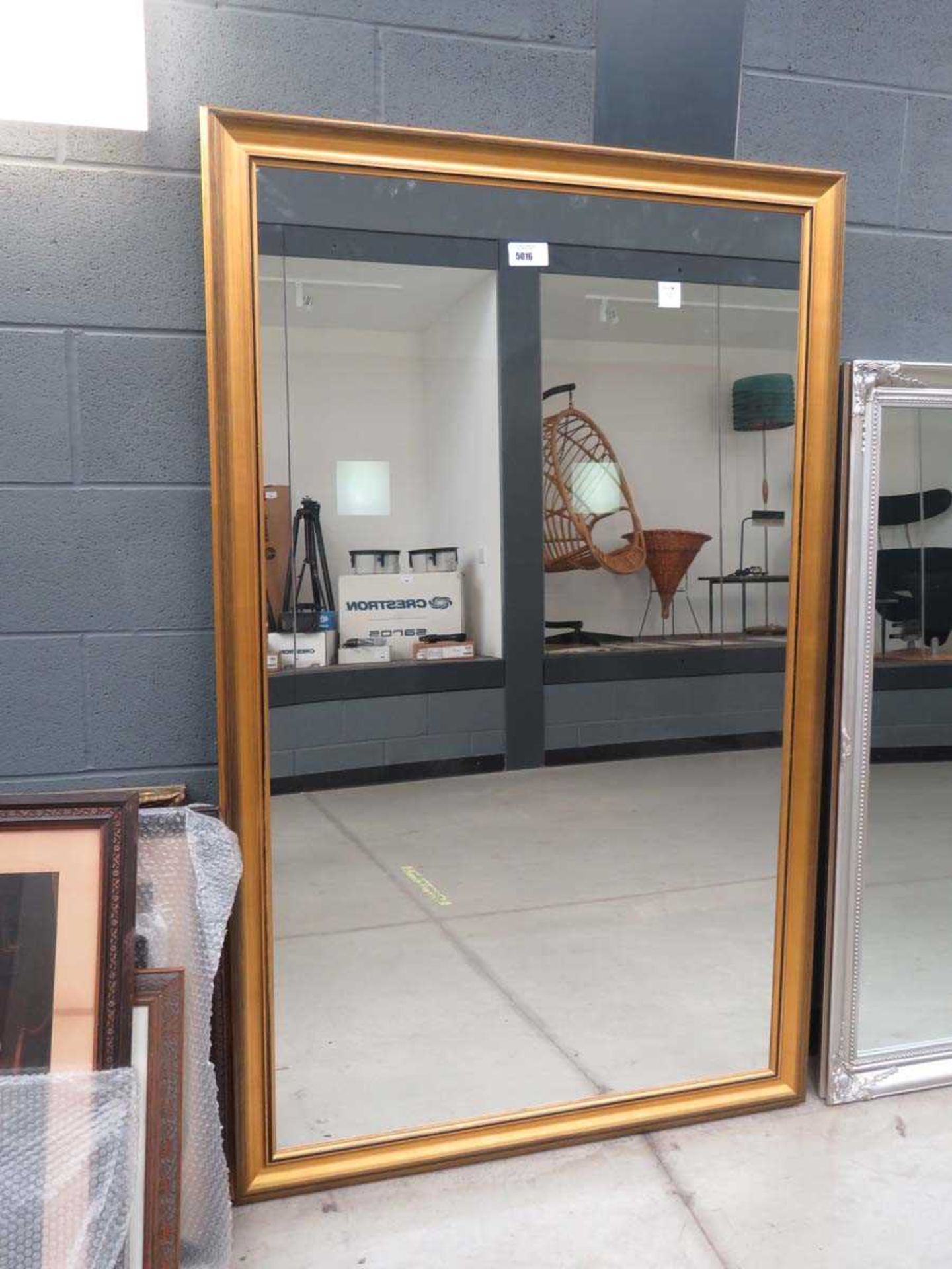 +VAT (6) Large rectangular mirror in gilt frame