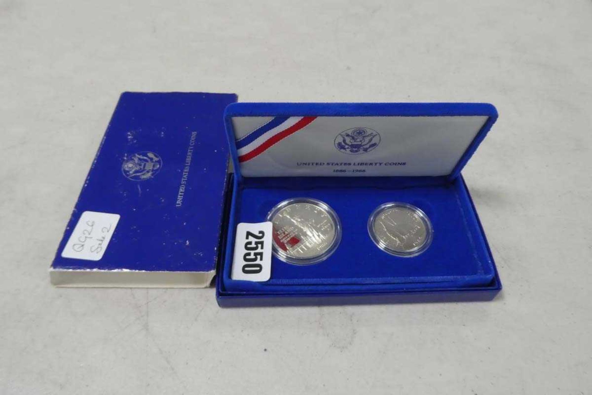 Set of cased Liberty coins, 1986