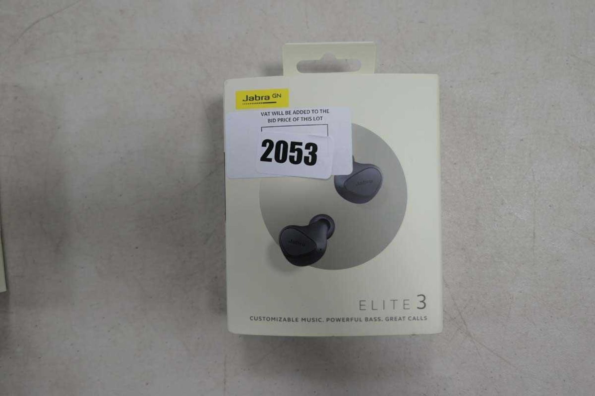 +VAT Jabra Elite 3 wireless earbuds with charging case, boxed