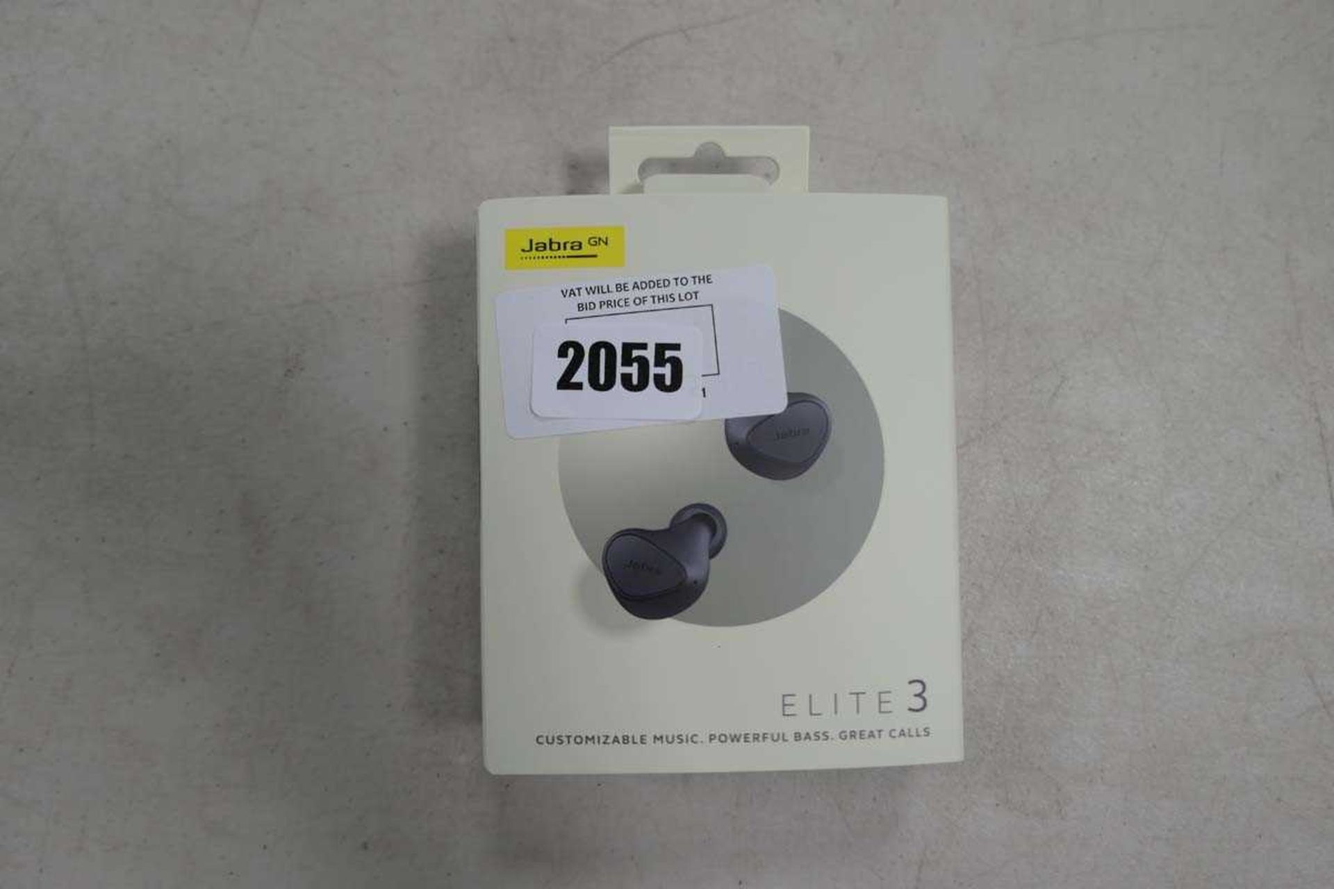+VAT Jabra Elite 3 wireless earbuds with charging case, boxed