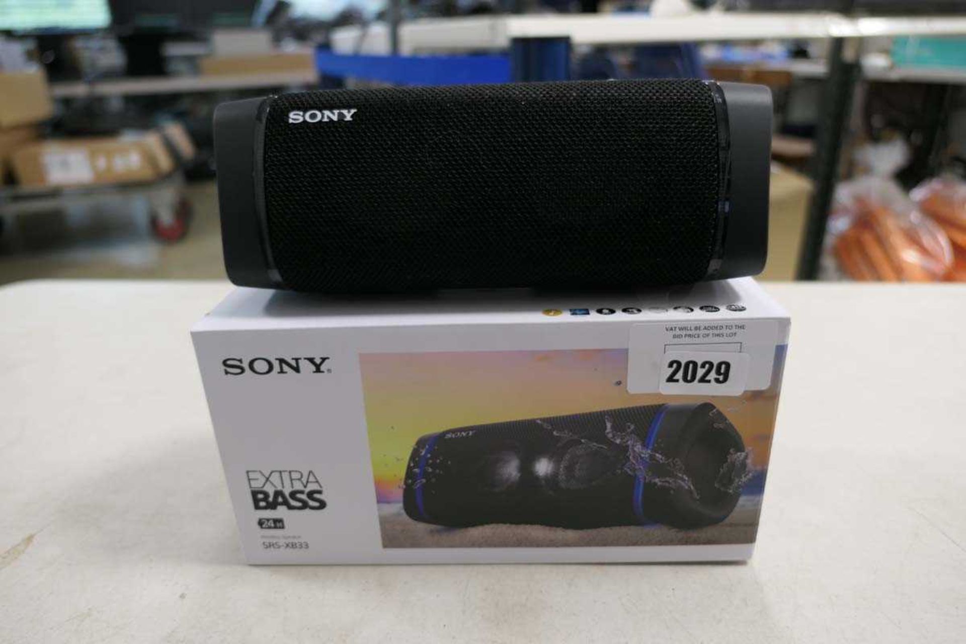 +VAT Sony ExtraBass SRSXB33 bluetooth speaker, boxed