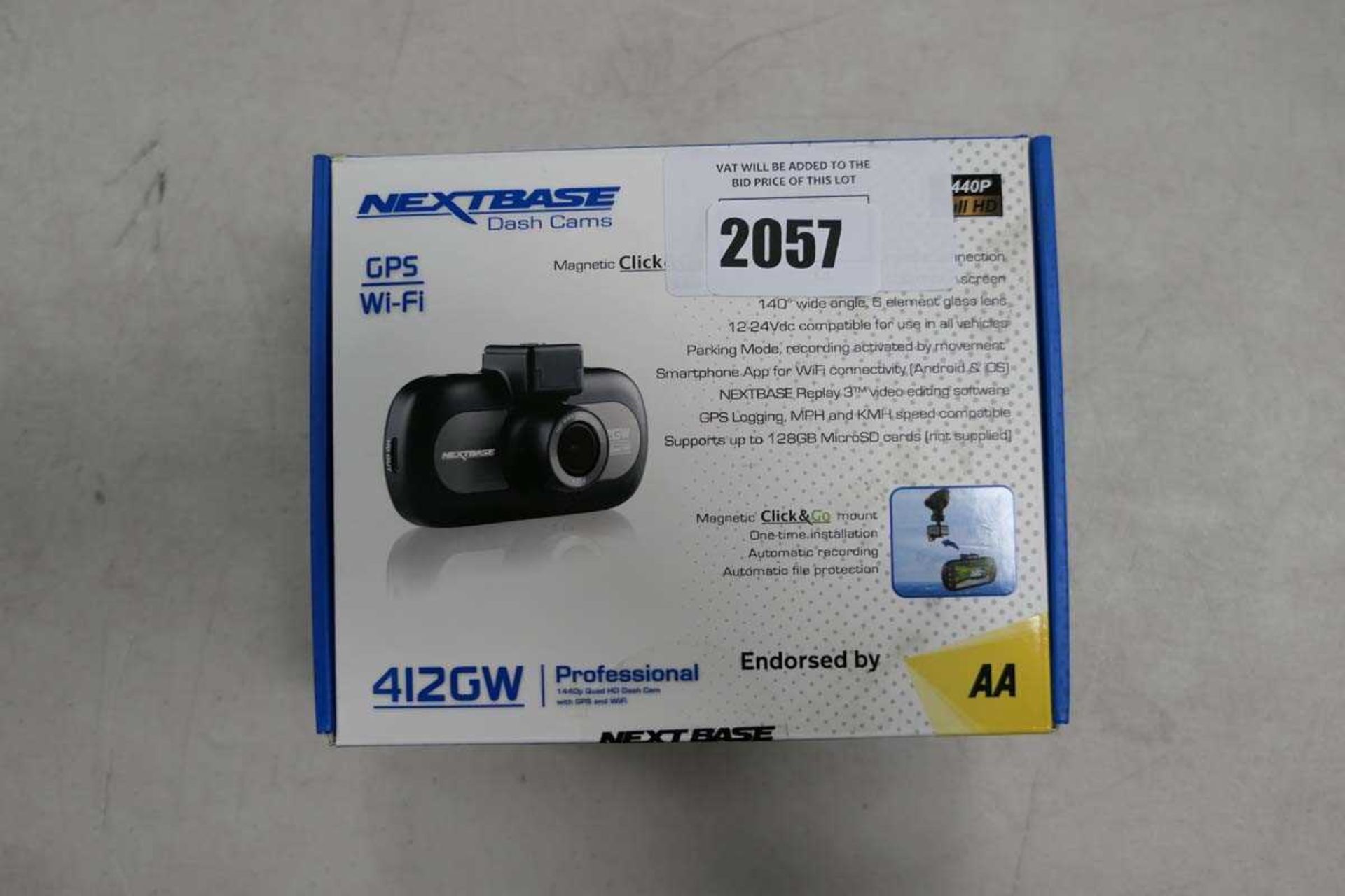 +VAT NextBase 412GW GPS WiFi dashcam