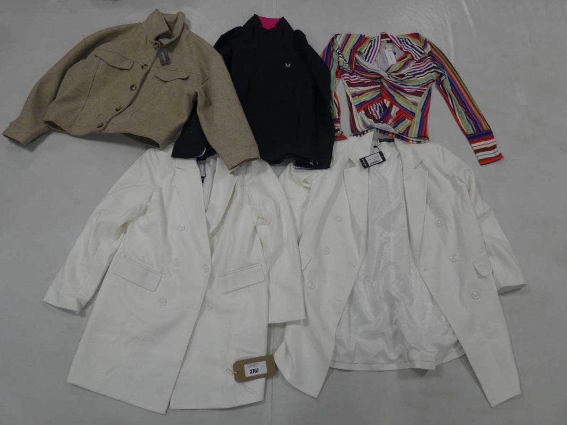 +VAT Bag containing jackets and tops from Nasty Gal, Karen Millen, Principles and Crew Clothing