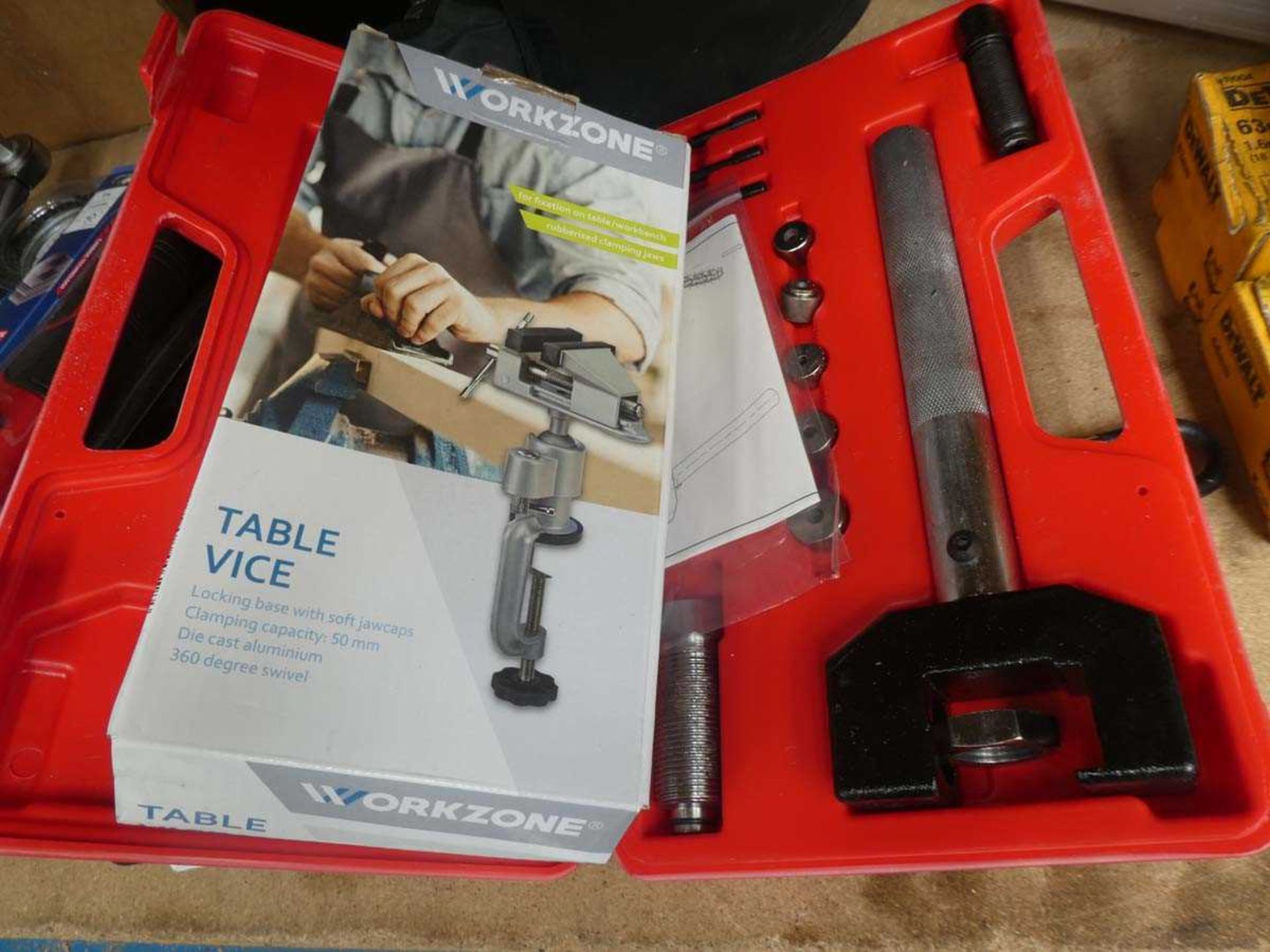 +VAT Quantity of items including torque wrench, battery, tyre inflator, two fold up shovels, sabre - Image 2 of 2