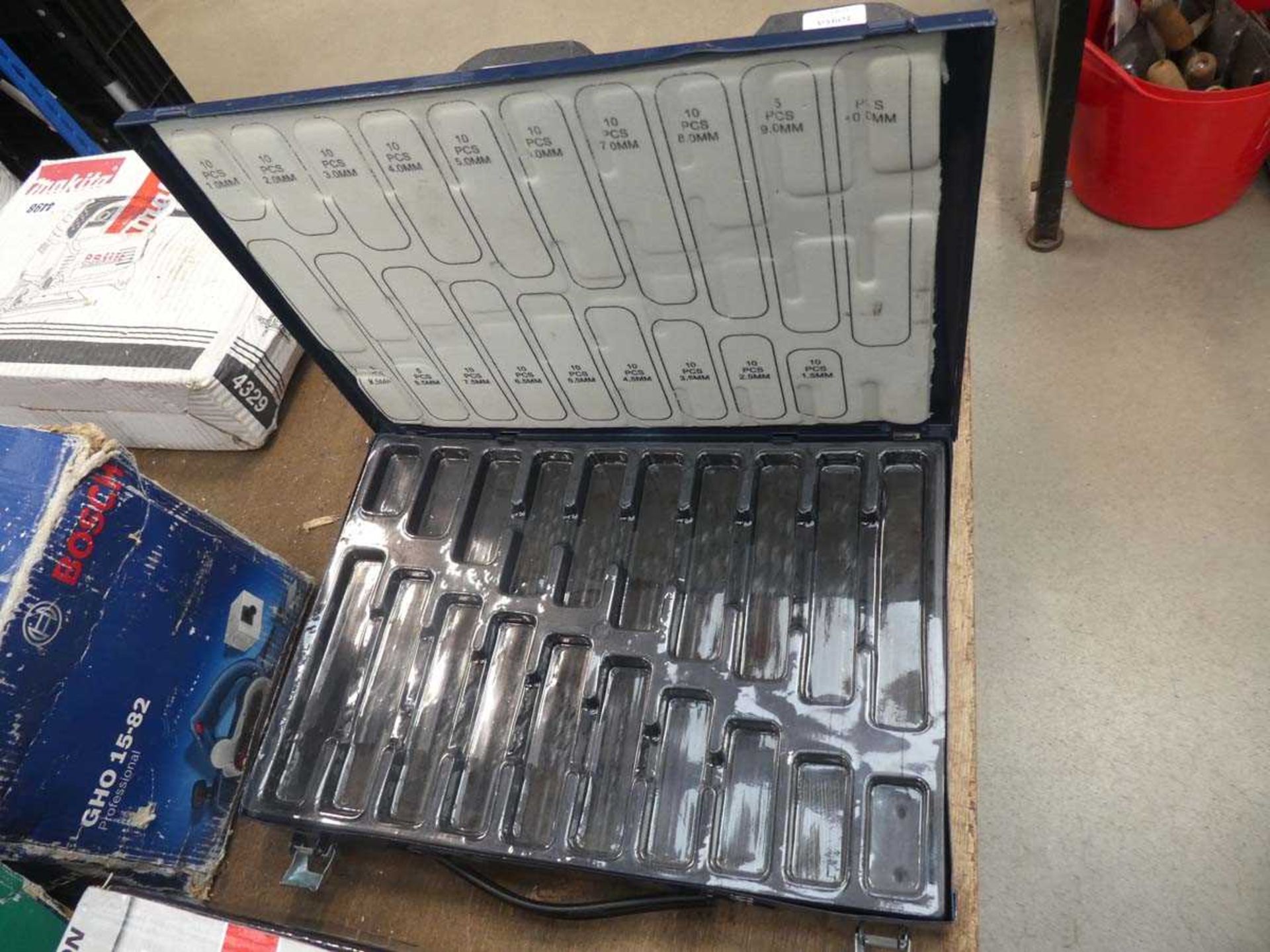 Box of assorted drill bits