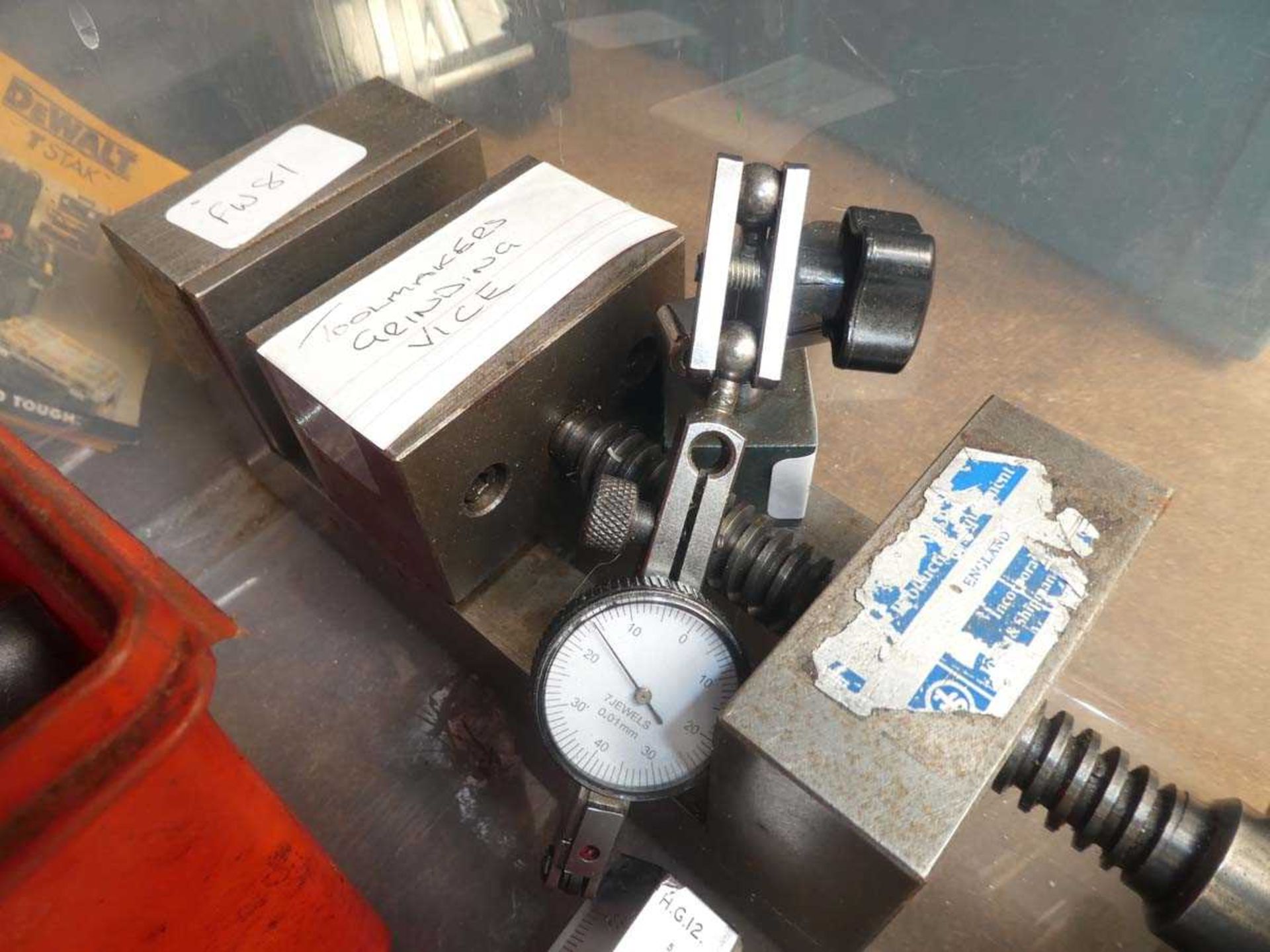 Box containing Vernier height gauge, self centring four drawer chuck, milling cutters, toolmakers - Image 5 of 5