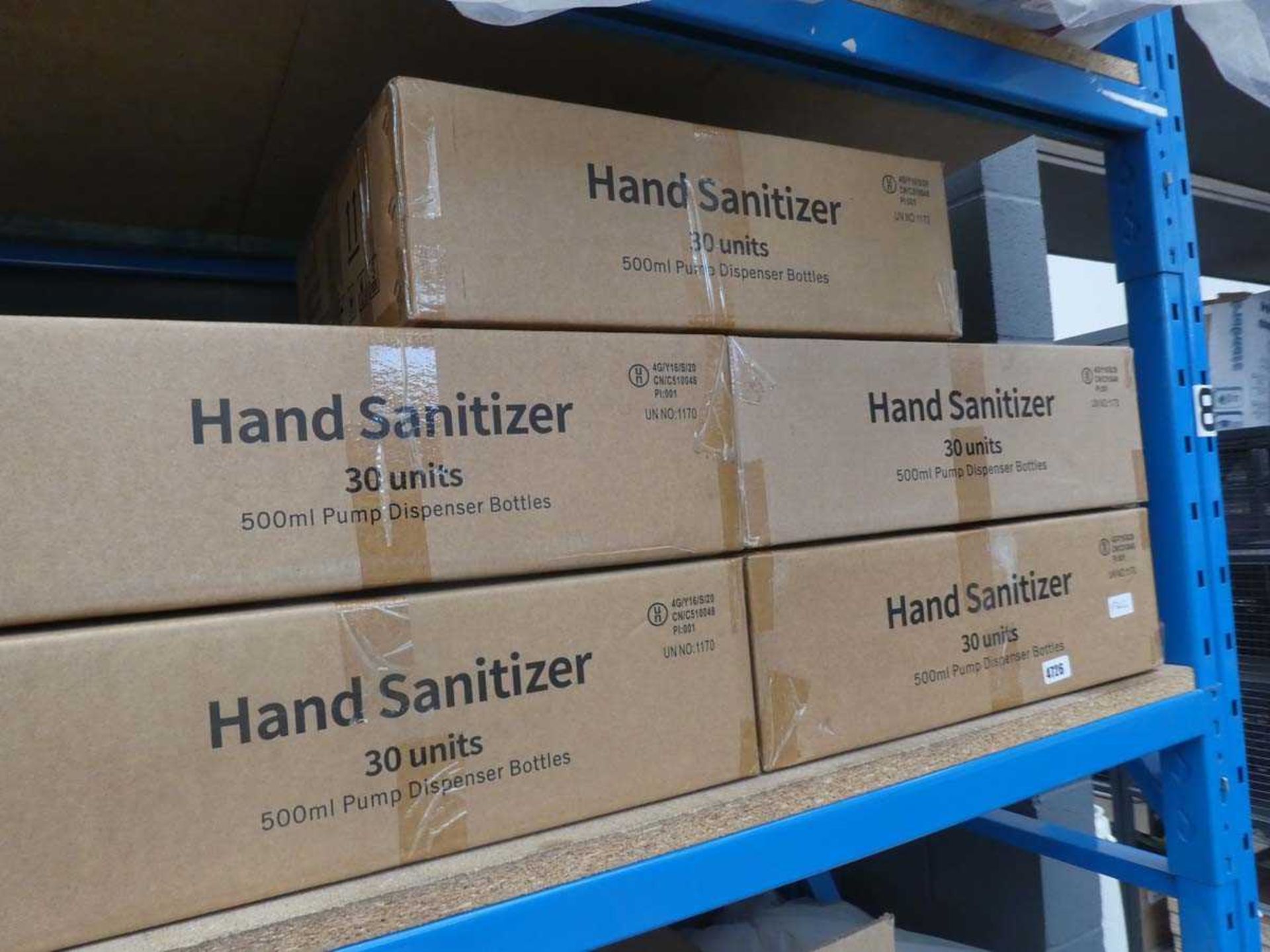 5 large boxes of hand sanitiser