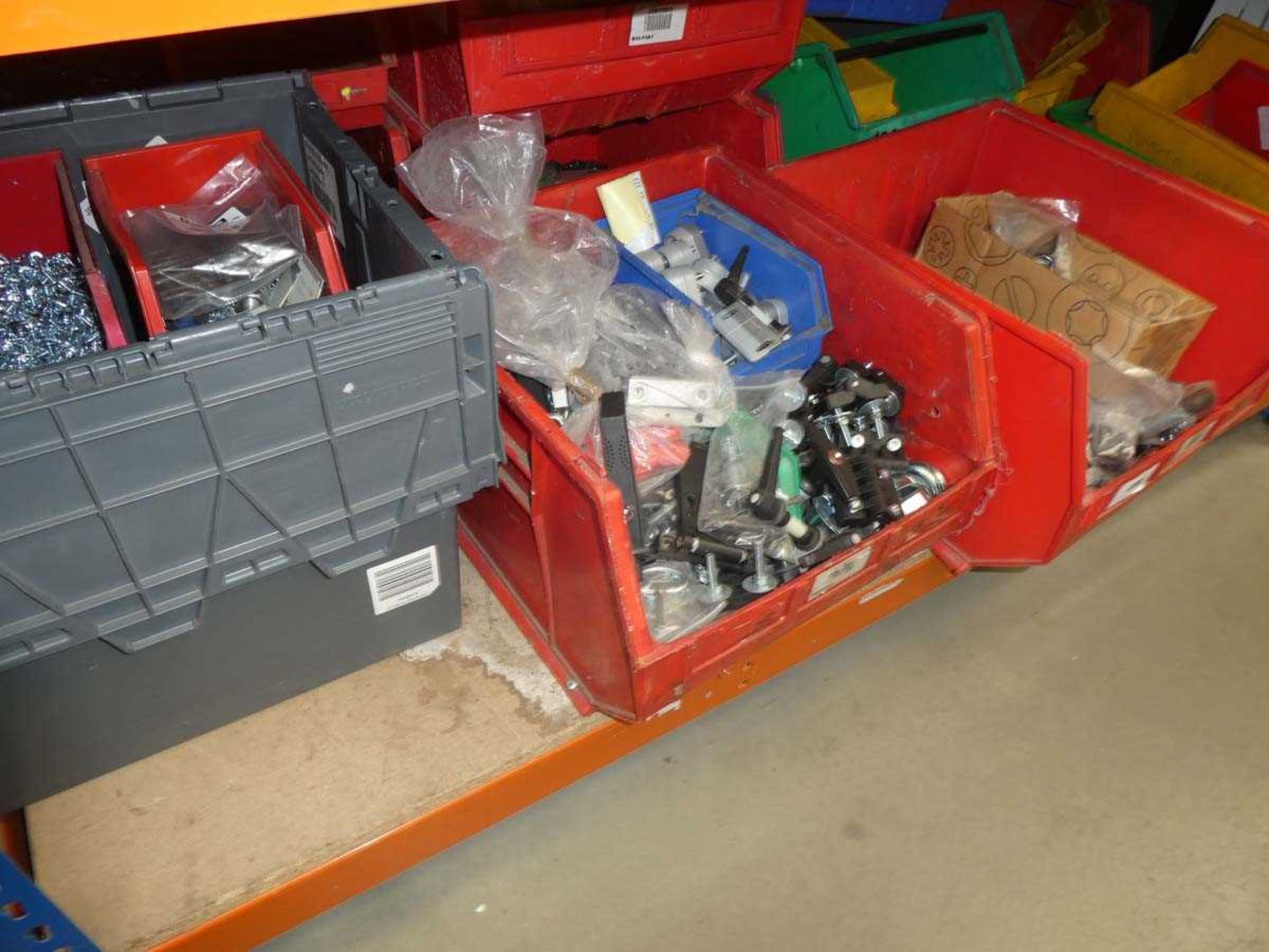 +VAT Under bay containing screws, brackets, handles, clamps, linbins, etc.