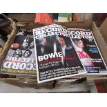 2 boxes containing record collector magazines