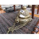 Hanging Chinese brass censer