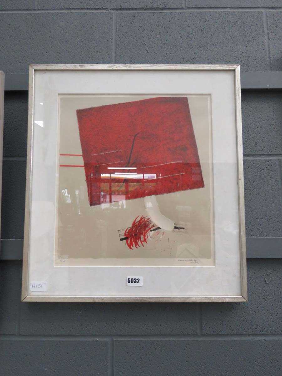 Limited edition abstract in red