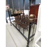 Victorian painted brass 4ft bedstead