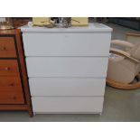 Contemporary white painted chest of 4 drawers