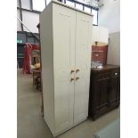 Cream painted double wardrobe