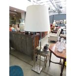 Metal floor lamp with shade