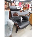 +VAT Eames style armchair with footstool