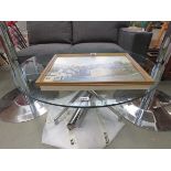 Chromed circular 2 tier table (AF)