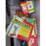 Box containing Meccano pieces