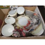 Box containing Noritake crockery