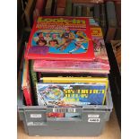 Box containing children's annuals