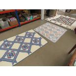 3 x quilted throws