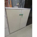 Metal double door stationary cupboard