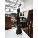 Spelter figure of a lady embodying French industry