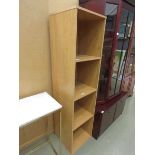 Beech finished open storage unit