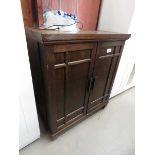 +VAT Dark wood double door drinks cabinet