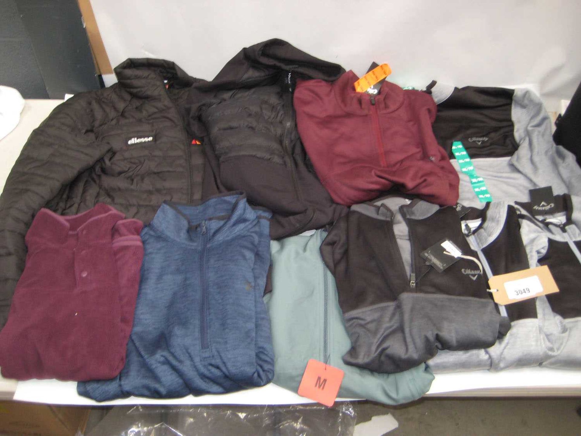 +VAT A bag of Men's Clothing in various sizes, including Ellesse, Callaway