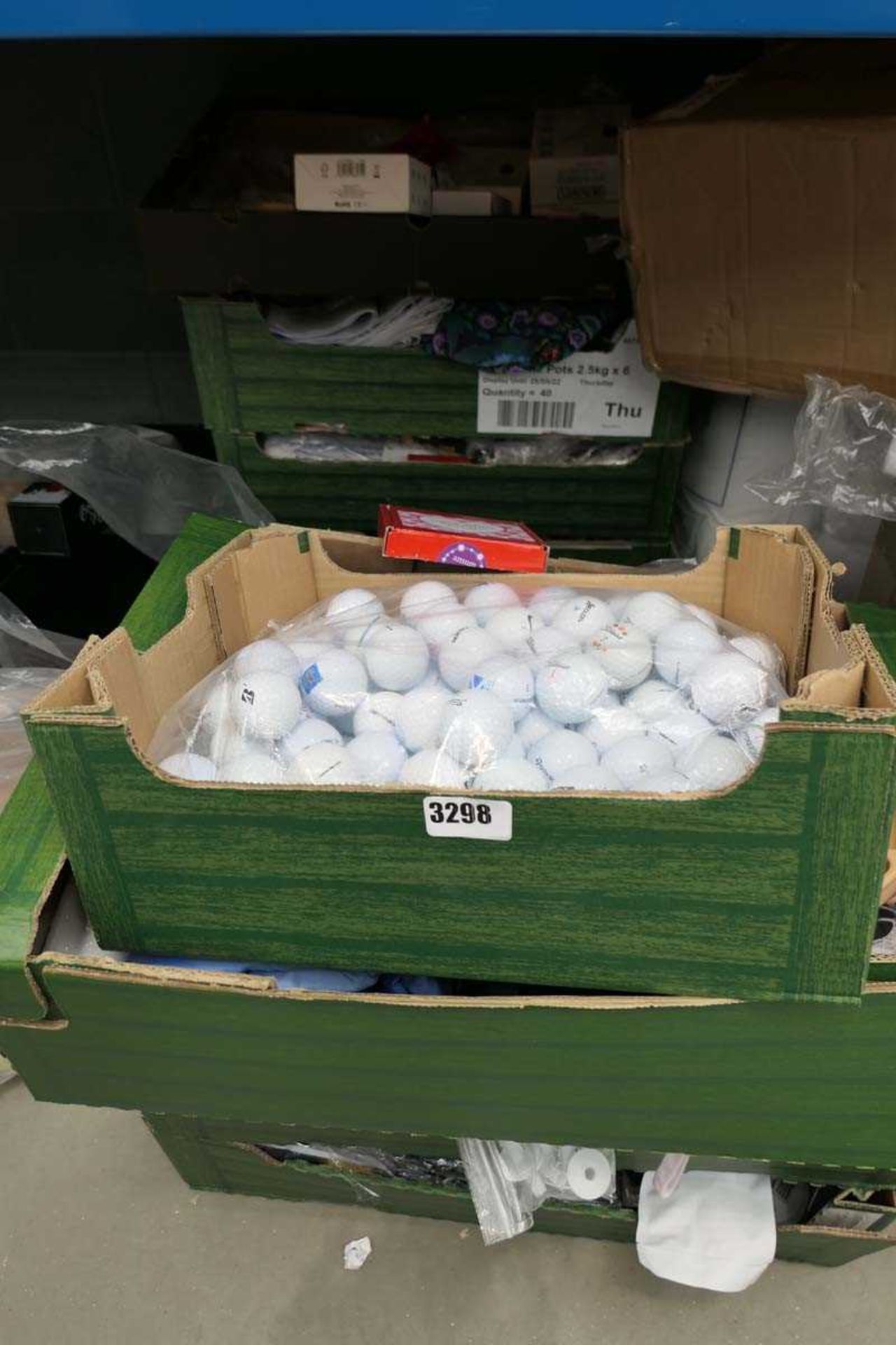 8 trays of mixed miscellaneous items, medical wear, golf balls, etc. - Image 4 of 6