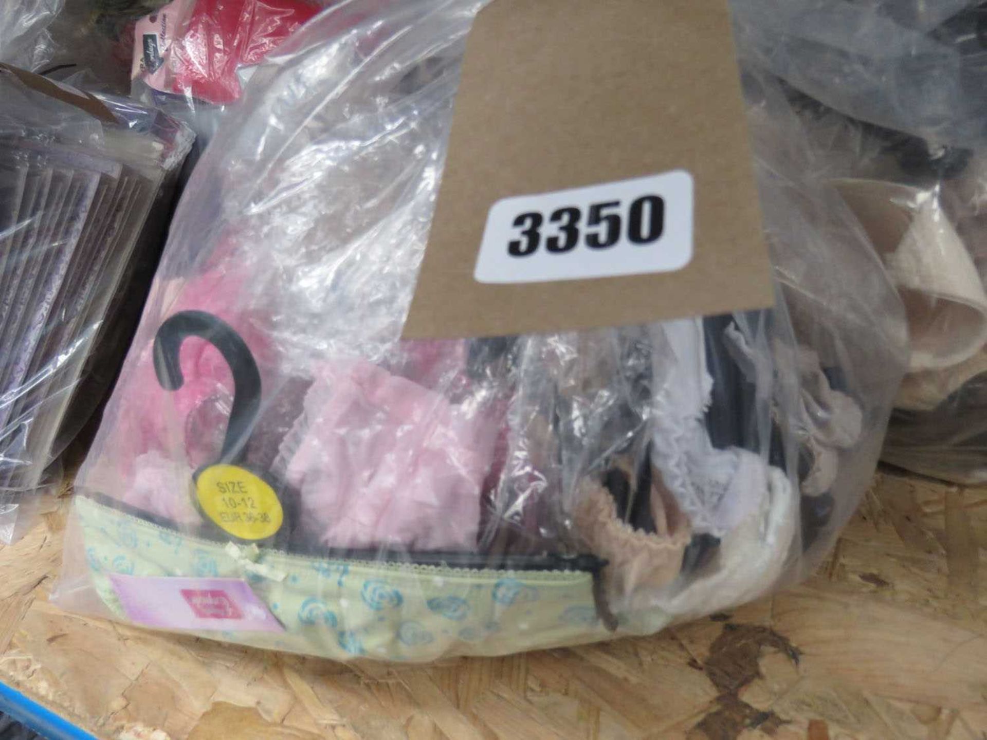 Bag containing 50 pairs of knickers, thongs, and other underwear