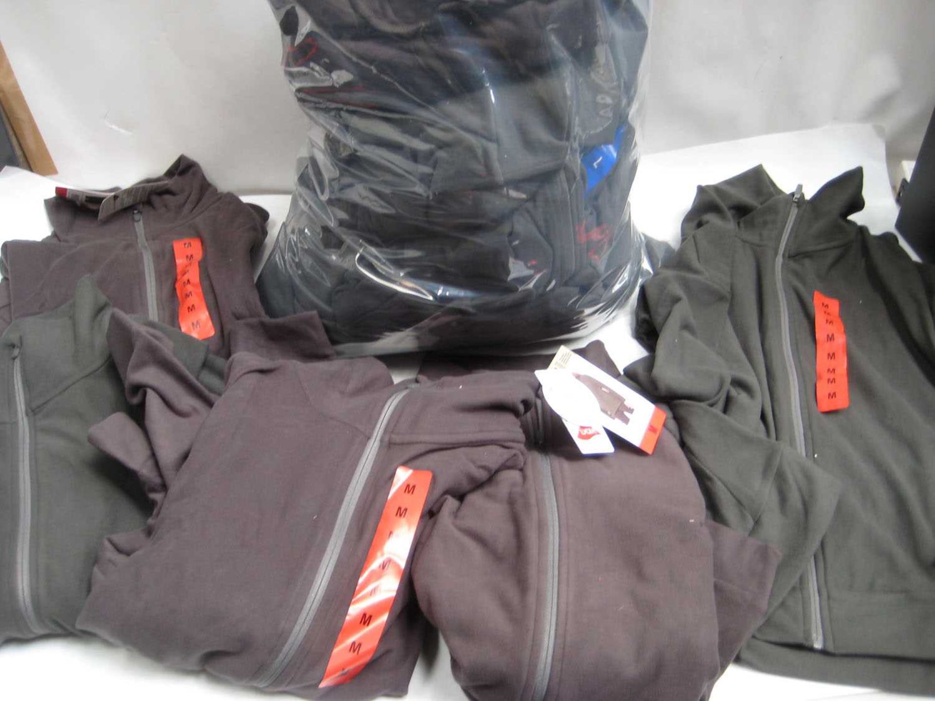 +VAT A bag containing 20x Ladies Grey Mondetta Zip Jackets in various sizes.