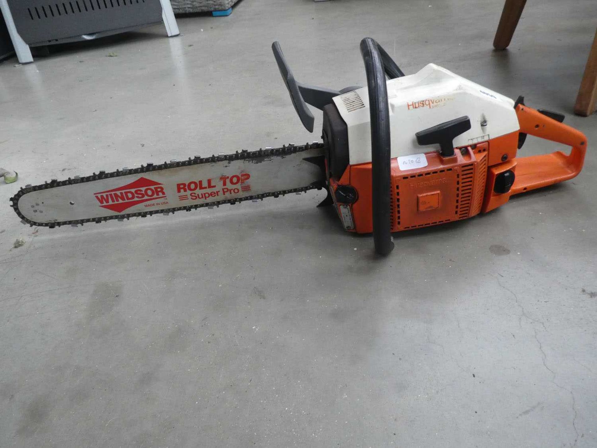 Husqvarna petrol powered chainsaw