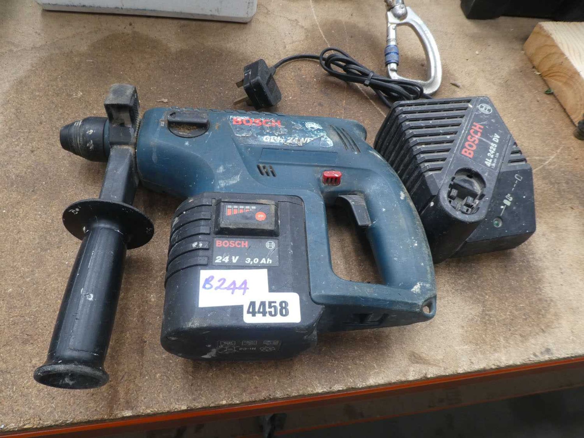 Bosch GBH 24v SDS battery drill with charger and battery