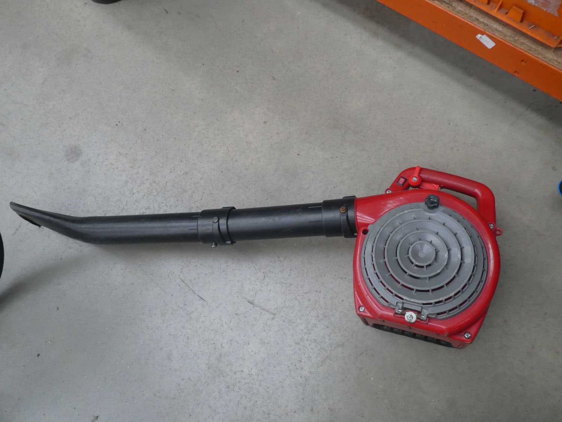 Red Mountfield petrol powered leaf blower