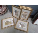 6 small prints of countryside scenes by Helen Allingham