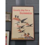 Framed and glazed Guinness poster