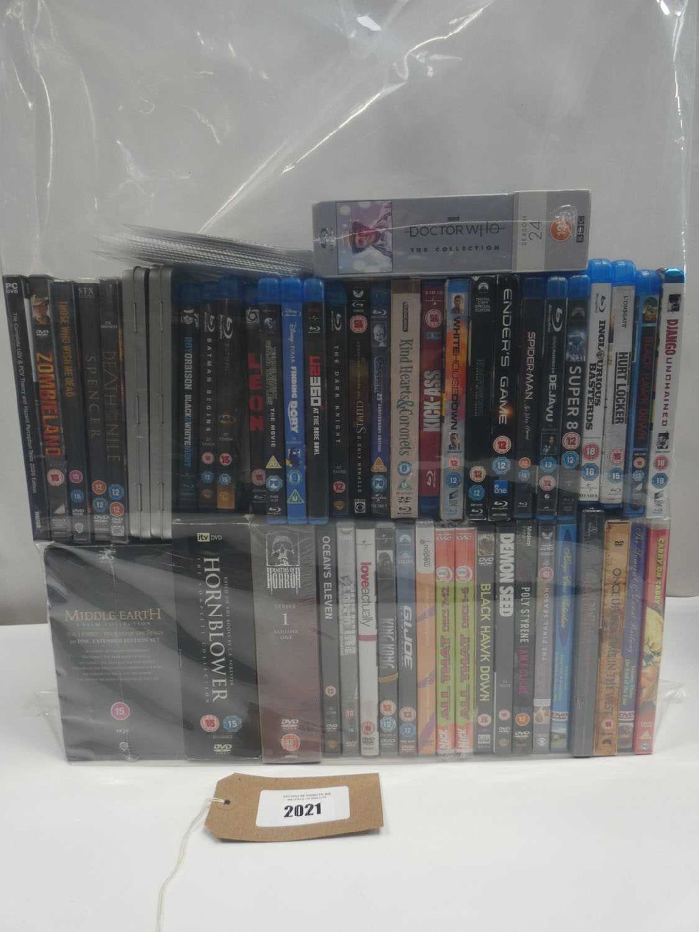 +VAT Bag containing Blu-Ray and DVD films/boxsets